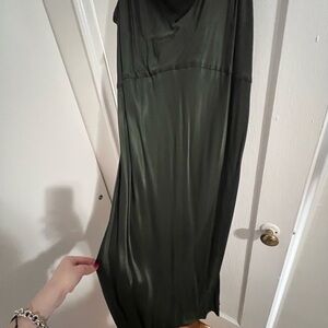 Anthropologie Dark Green Maxi Dress